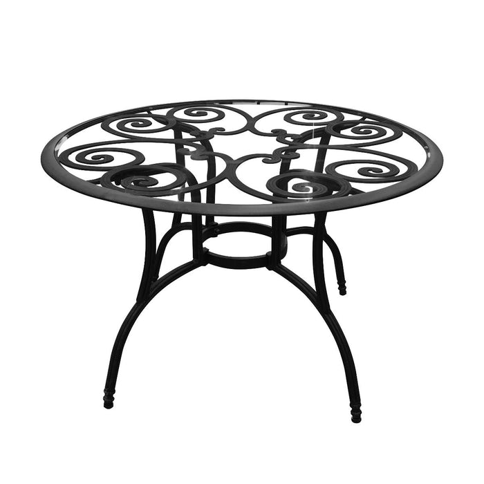 TABLE ARTHUR 120CM GLASS ALUMINUM