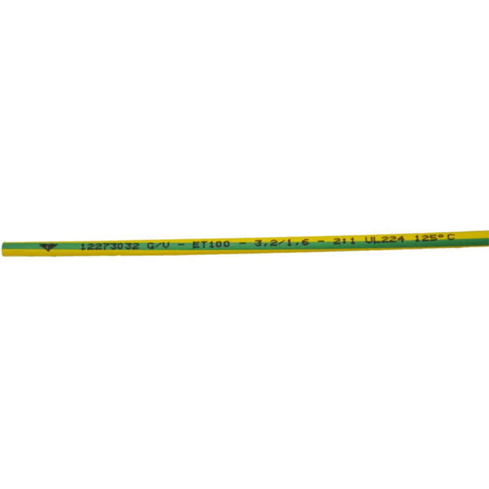 HEAT SHRINKABLE HOSE 3.2/1.6 YELLOW-GREEN