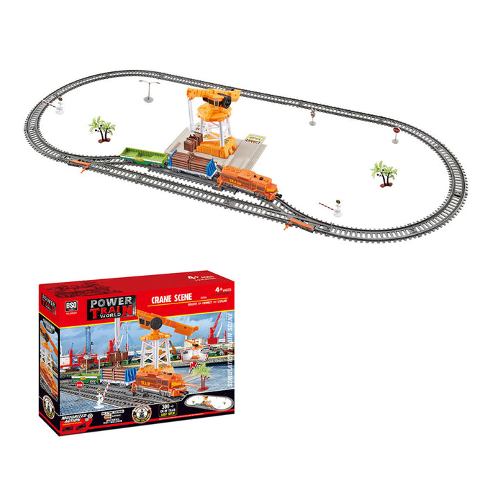 POWER TRAIN Freight train with crane 300cm