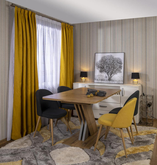 CARPET SHAGI CARVING 80X150 CM GRAY YELLOW