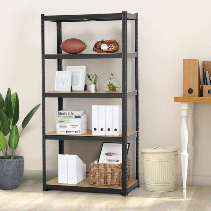 METAL RACK 180X90X40CM 5X175KG BLACK