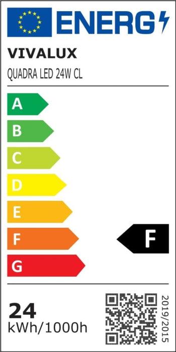 LED PANEL SQUARE 24W 4000K 2400LM VIVALUX QUADRA