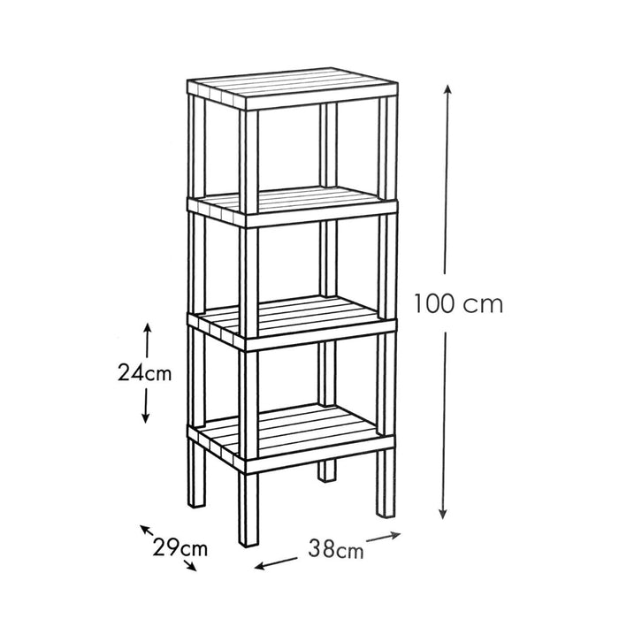 PLASTIC ORGANIZER WITH 4 LEVELS BROWN