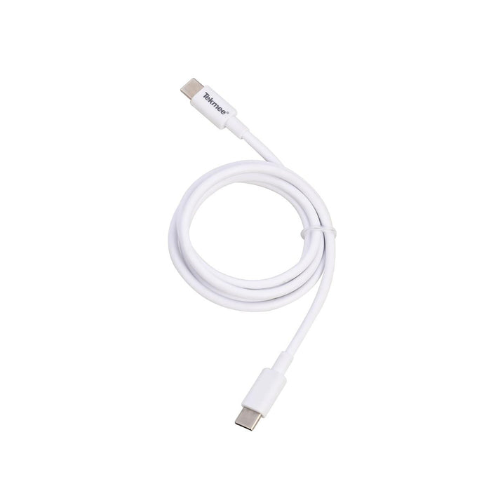 CABLE TYPE-C/TYPE-C WHITE/BLACK 3A, 1M TEKMEE