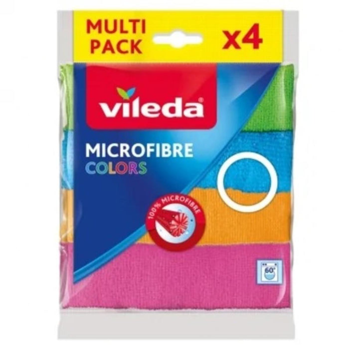 MICROFIBER TOWELS 4 NUMBERS COLORS VILEDA