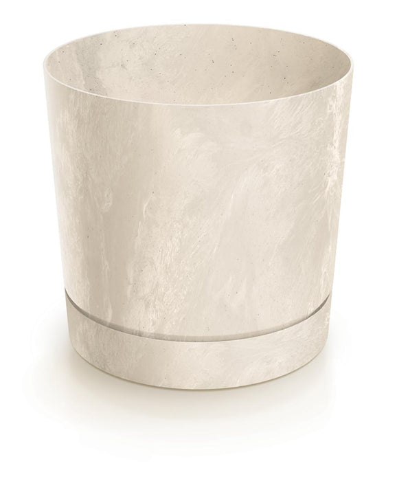 POT TUBO P CONCRETE EFFECT 18CM CREAM