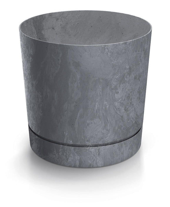 POT TUBO P CONCRETE EFFECT 18CM GRAY