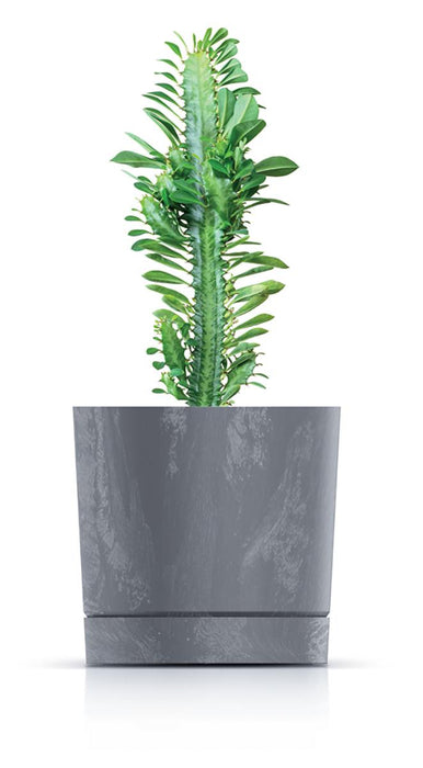 POT TUBO P CONCRETE EFFECT 20CM GRAY