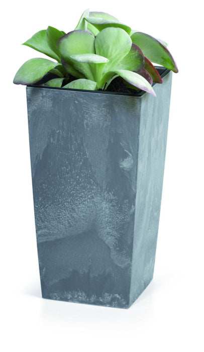 URBI SQUARE CONCRETE EFFECT POT 24CM GRAY