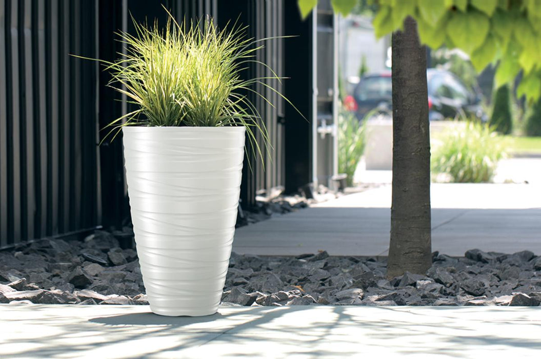 FLOWER POT MAZE WHITE PVC D40CM H57.9CM
