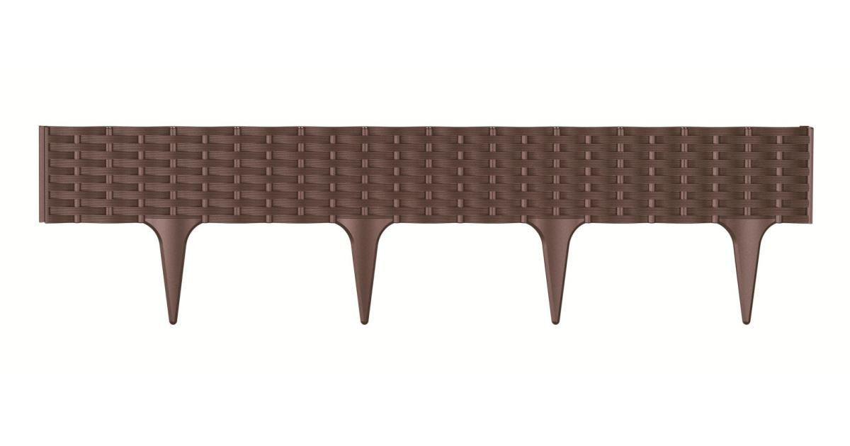 GARDEN BORDER 18.6X390CM BROWN