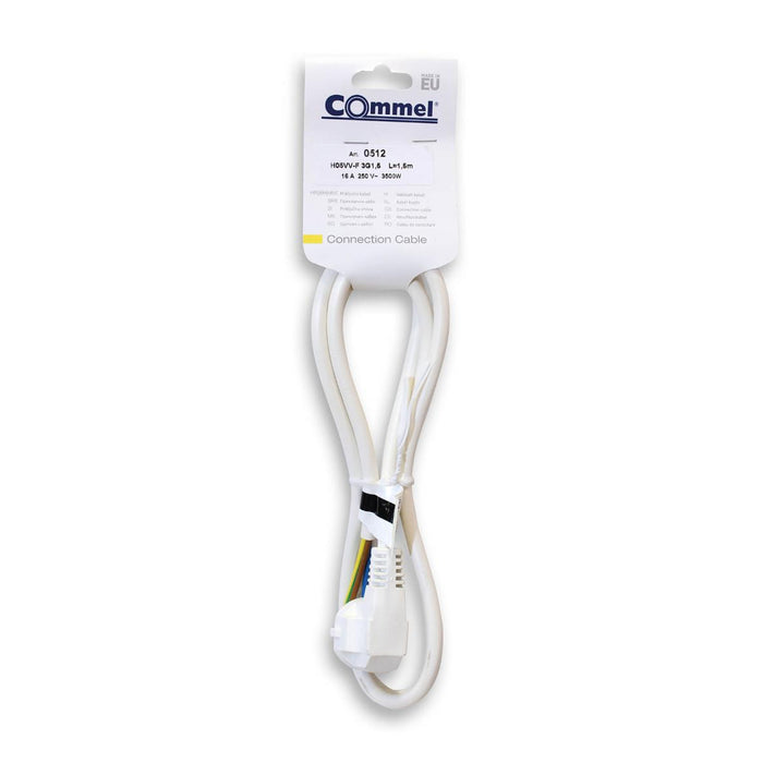 CABLE WITH PLUG H05VV-F 3X1.5MM2 COMMEL