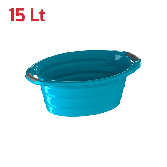 BASIN WITH HANDLES 15L RECA PLAST BLUE