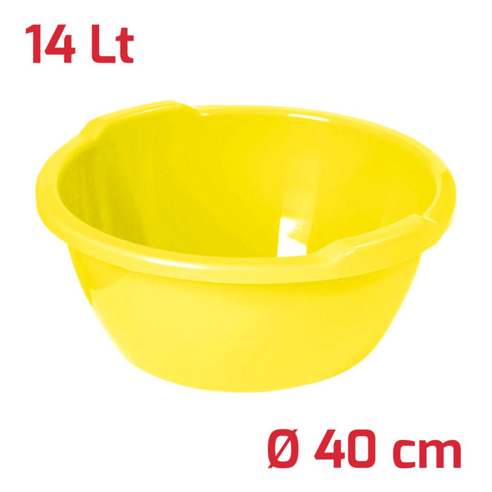 BASIN 14L ROUND RECA PLAST YELLOW