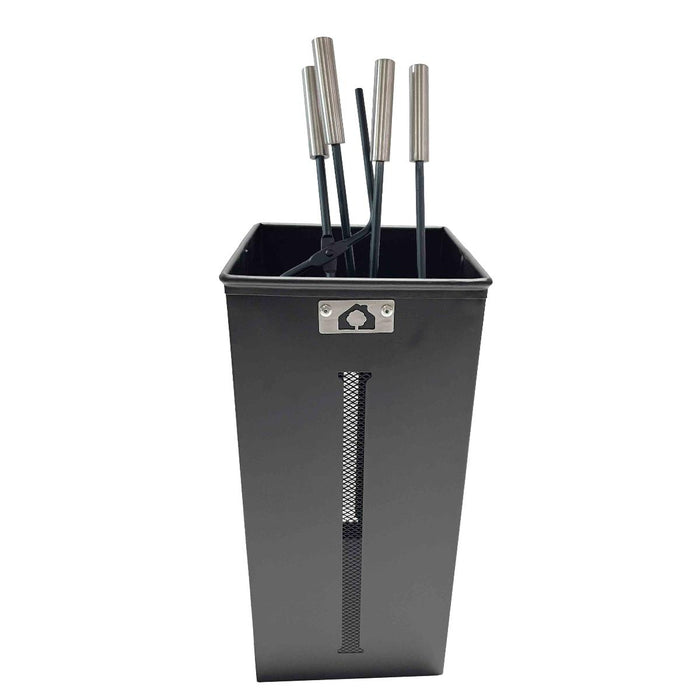 FIREPLACE ACCESSORIES 4PCS IN BLACK BUCKET H&C