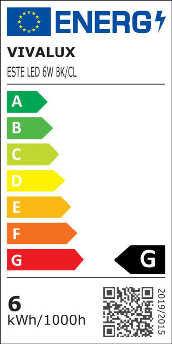 LED PANEL 6W 4000K 12CM BLACK VIVALUX ESTE