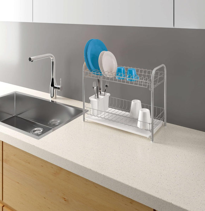 DISH DRYER, DOUBLE-TEX, 2 LEVELS