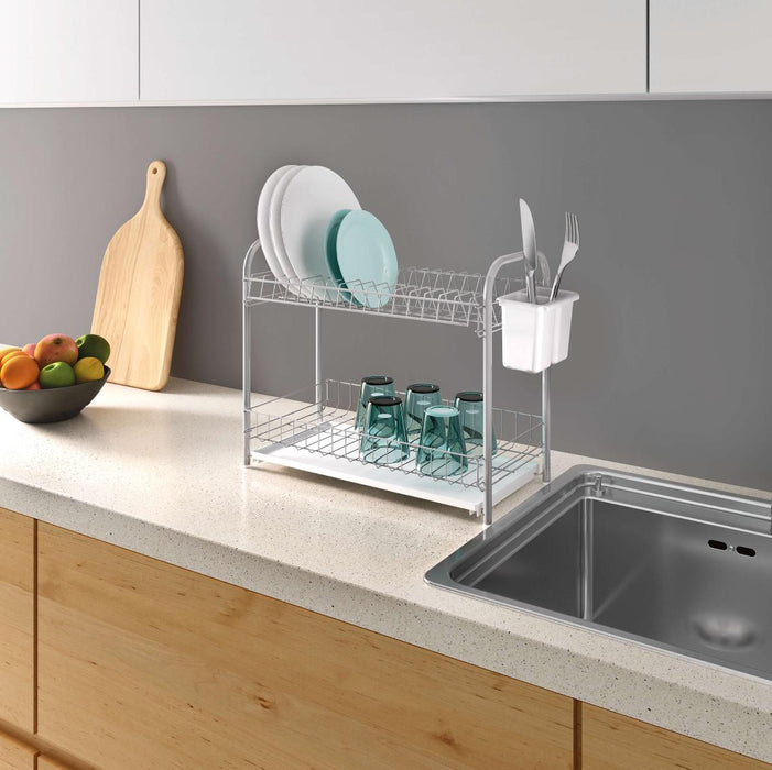 DISH DRYER, DOUBLE-TEX, 2 LEVELS
