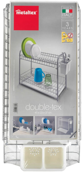 DISH DRYER, DOUBLE-TEX, 2 LEVELS