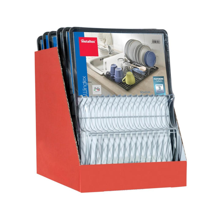 DRYER FOR DISHES WITH FOLDING ARM METALTEX WING-TEX