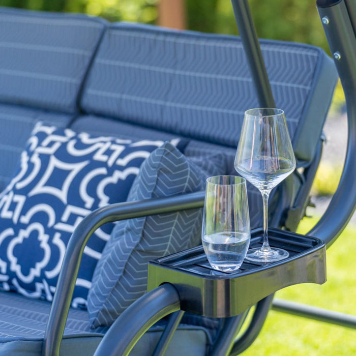 INES BENCH CROSSING WITH MOSQUITO NET ANTHRACITE