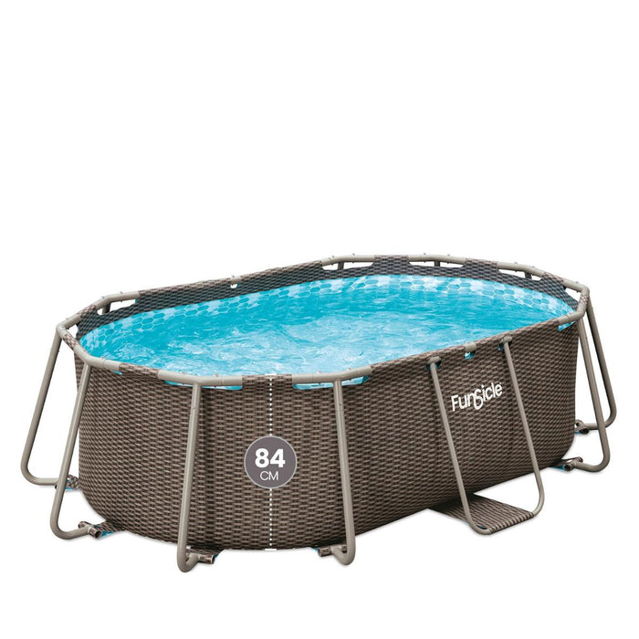 SWIMMING POOL 3 X 2 X 0.84 M METAL FRAME OVAL