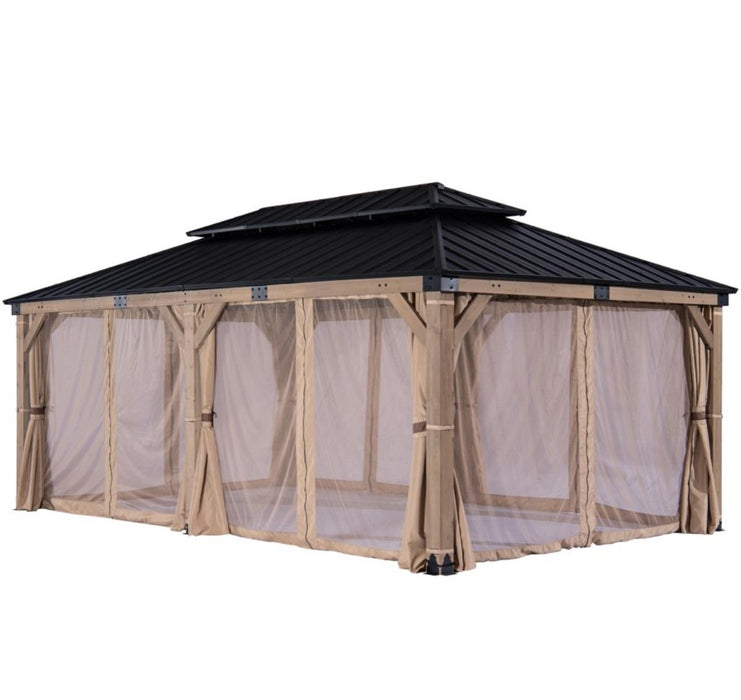TENT 3.6 X 6M CEDAR DOUBLE ROOF MESH