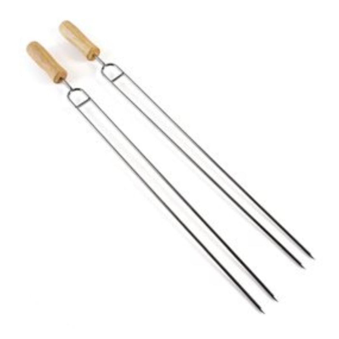 DOUBLE BOTTLES 2PCS 45X2.7CM WOODEN HANDLE