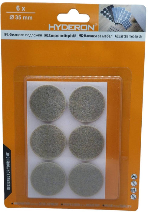 FELT PAD PFK-35B ROUND 35MM BEIGE