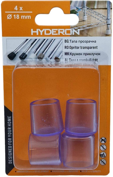 PLUG OUTER TRANSPARENT VTP-18 18MM 4 PCS
