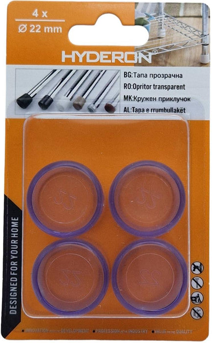 PLUG OUTER TRANSPARENT VTP-22 22MM 4 PCS