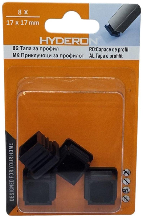 PLUG SQUARE HTK-17 17MM 8 COUNT BLACK