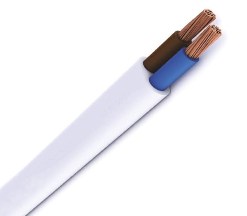 CABLE H03VVH2-F 2X0.75MM2 WHITE 10M