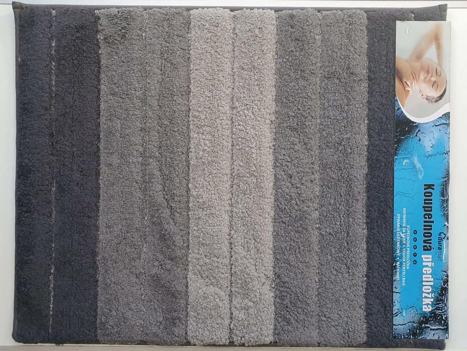 BATHROOM CARPET WITH ANTISLIP COATING GRAY