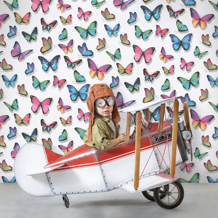 COLORED BUTTERFLY DUPLEX WALLPAPER