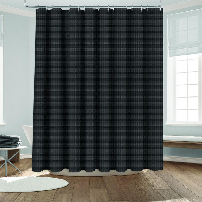 CURTAIN SET PEVA TRANSPARENT AND JACQUARD BLACK