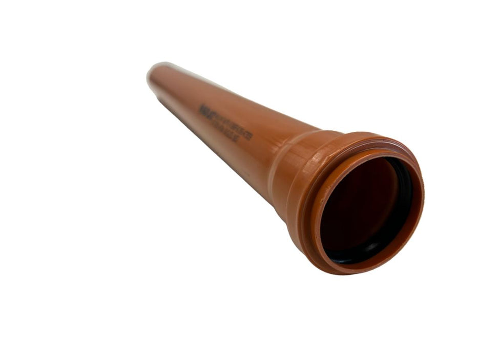 PIPE PVC Ф50/1.6 MUFFLED 25CM ORANGE