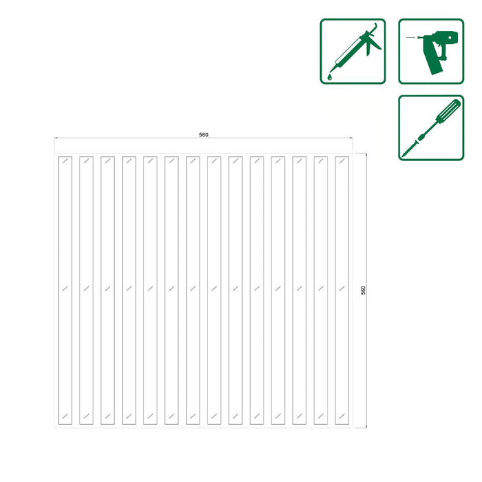 АКУСТИЧЕН ПАНЕЛ 560x560MM ДЪБ 2БР