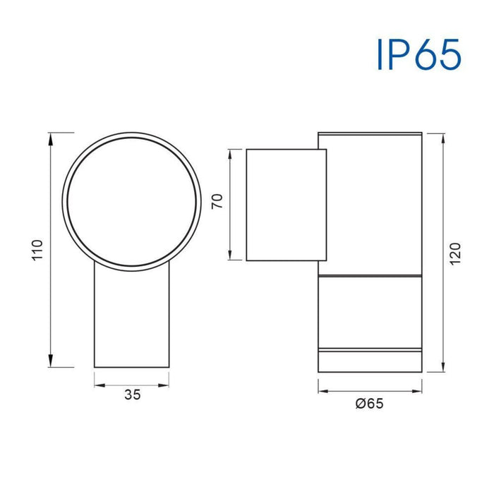 LED FLUID BERGAMO BLACK 1X35W IP65
