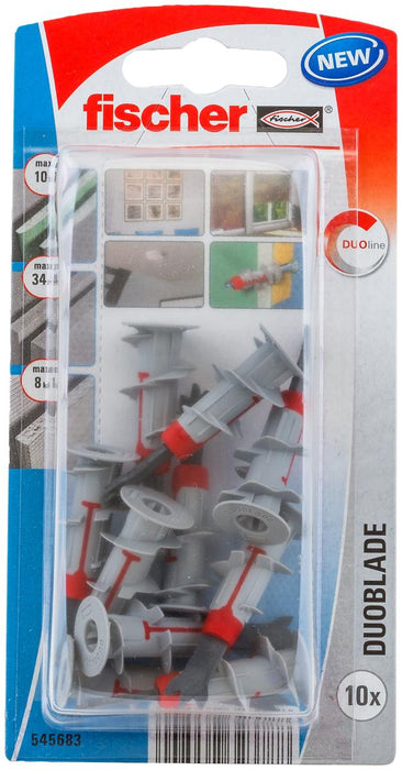 Studs Fischer Duoblade Nylon Plastic (10 Units)