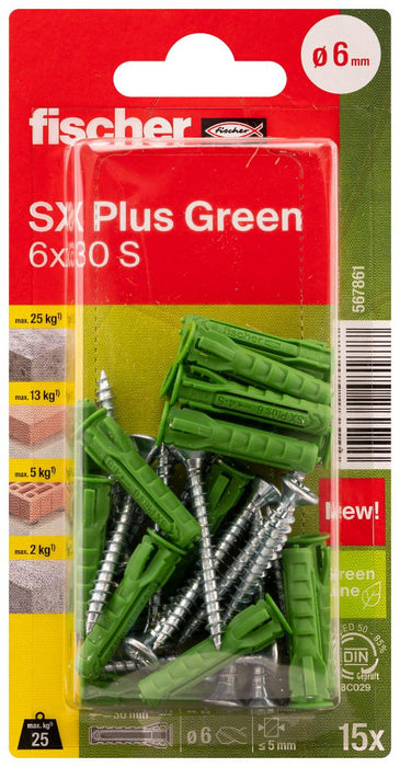 UNIVERSAL DOUBLE SCREW SXPLGR Ф6Х30MM 15PCS