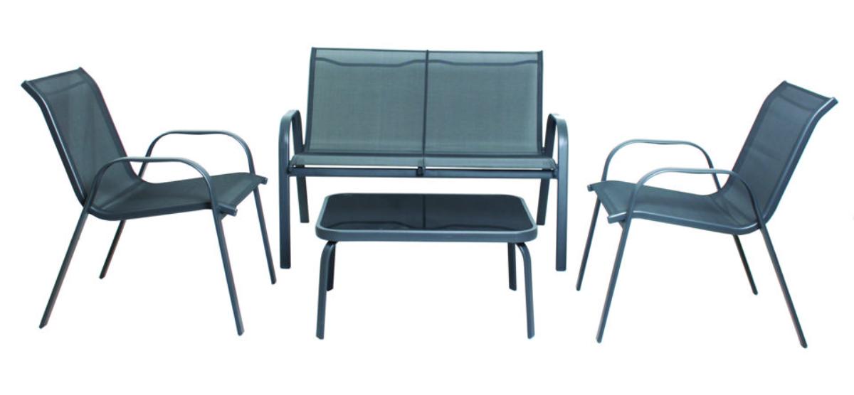 GARDEN SET NAIROBI 4 PIECES BLACK
