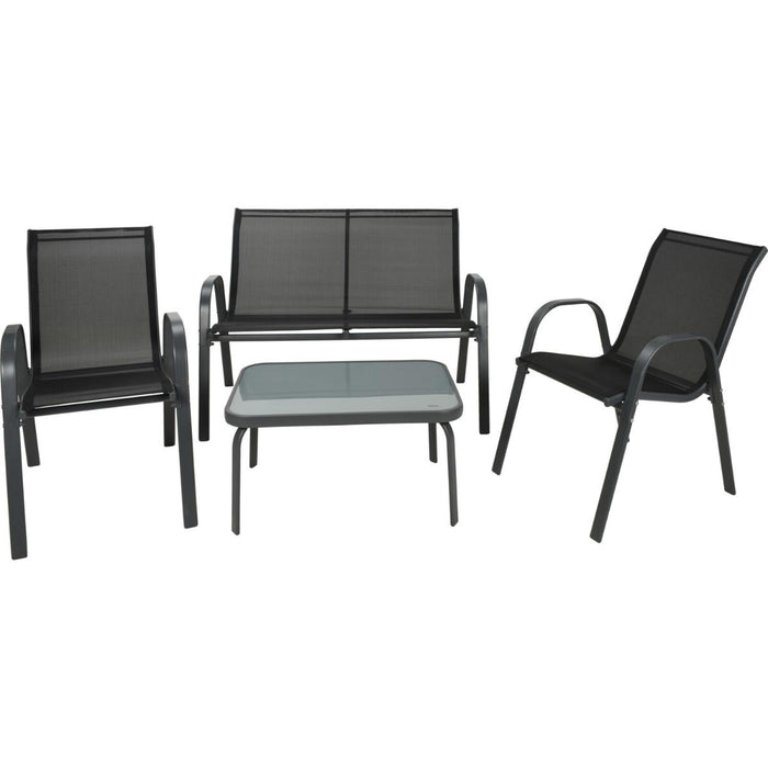GARDEN SET NAIROBI 4 PIECES BLACK