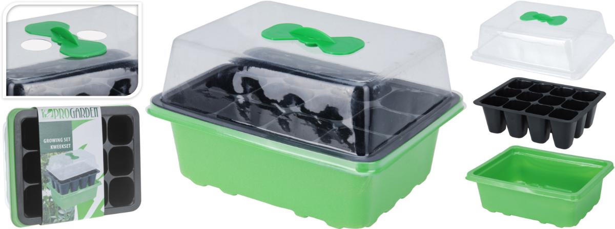 MINI GREENHOUSE 3 BR 12 SOCKETS 18.5X14.5X11CM
