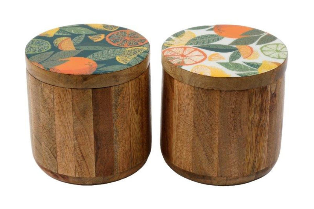 MANGO WOOD BOX 15CM CITRUS