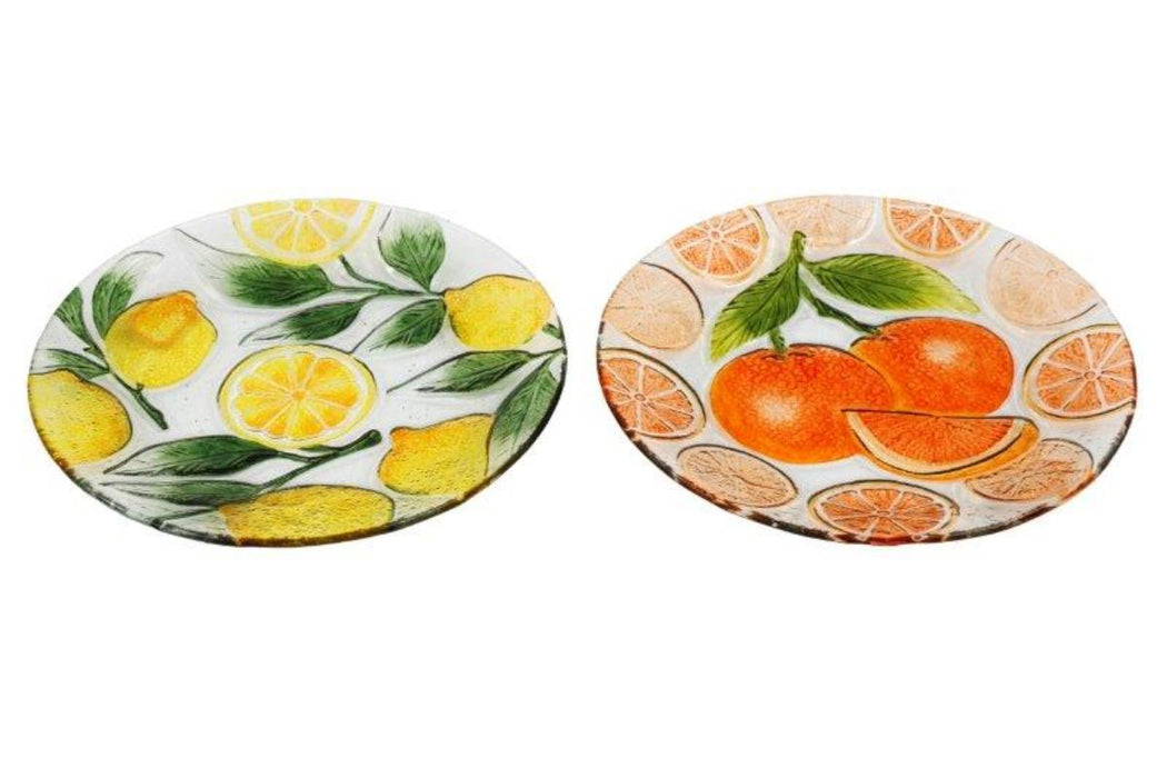 GLASS PLATE 30CM CITRUS