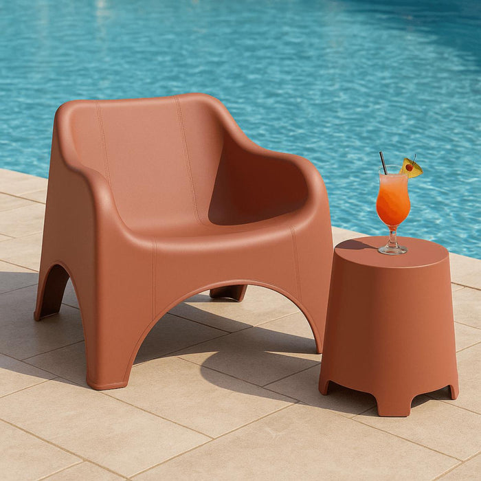 NUVOLA CHAIR 79.5X81X76CM TERRACOTTA