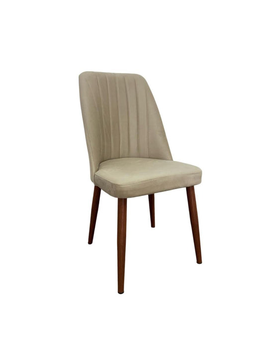 DINING CHAIR AURORA CHAMPAGNE LEG/COFFEE