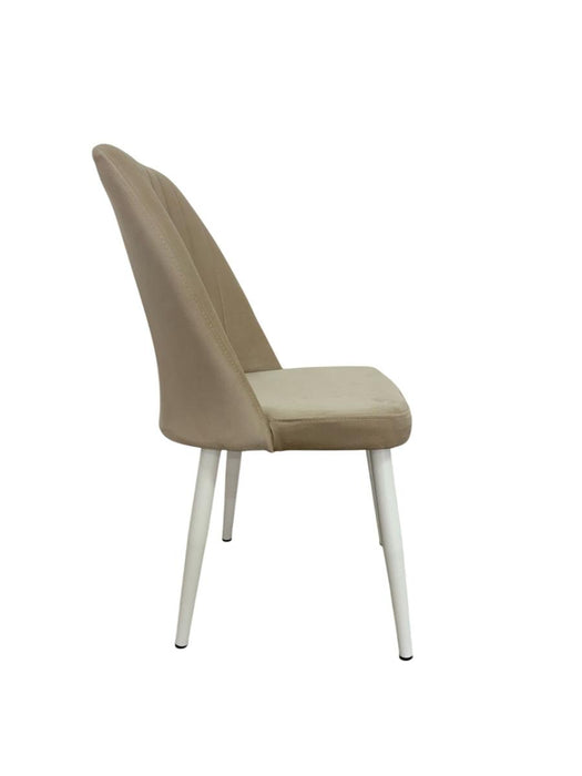 DINING CHAIR AURORA CHAMPAGNE LEG/WHITE