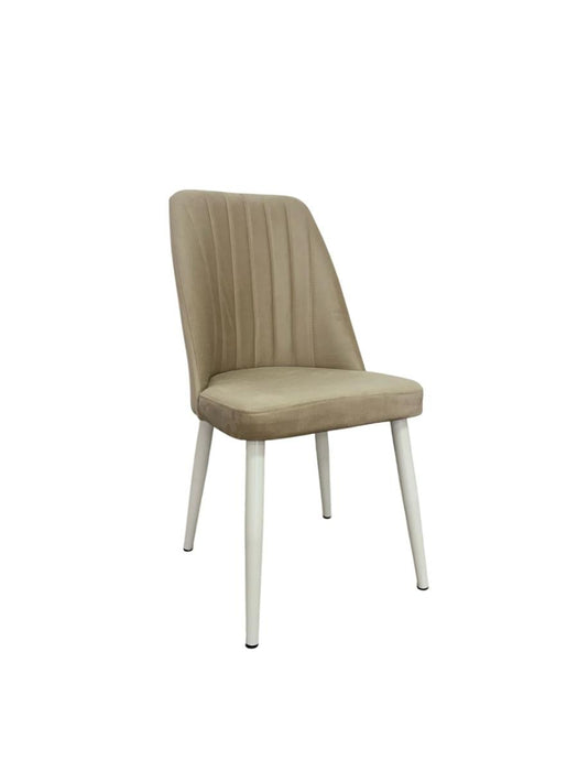DINING CHAIR AURORA CHAMPAGNE LEG/WHITE
